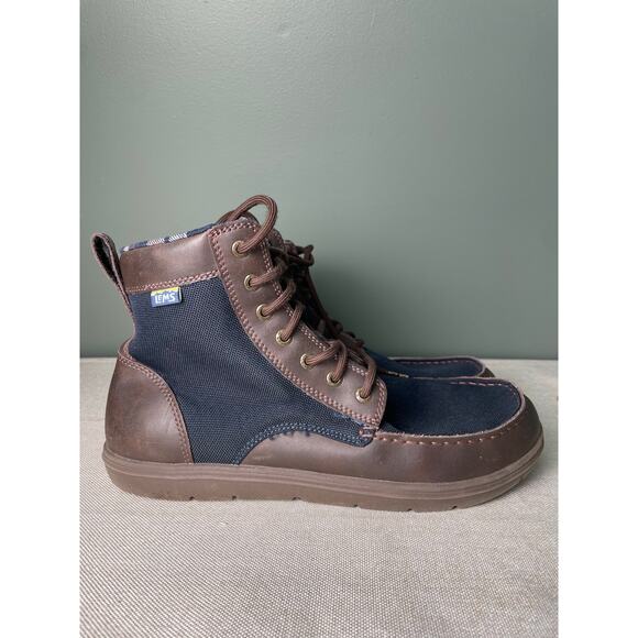 Lems Boulder Boot Brown + Navy. M 11.5 (EU 45), zero drop, flannel lined main image 4